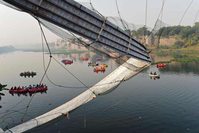 गुजरात के मोरबी पुल हादसे में अब तक 191 लोगों की मौत, 6 दिन पहले ही खोला गया था पुल